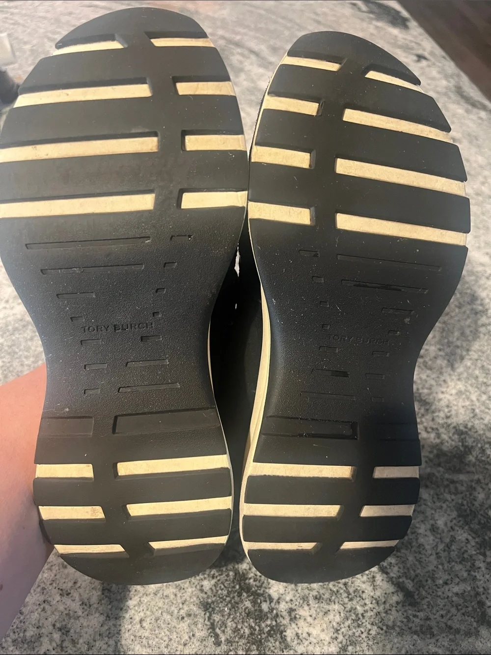 Tory Burch Black & White Platform Sneakers